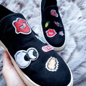 Madden Girl Iron Patch Slip-Ons Size 10